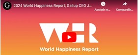 Imagem destaque da publicação - Relatório Mundial da Felicidade 2024 (Instituto Gallup)